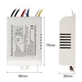 thumbnail image 1 of 220V 3 Way ON/OFF Digital RF Remote Control Switch Wireless For Light Lamp, 1 of 7