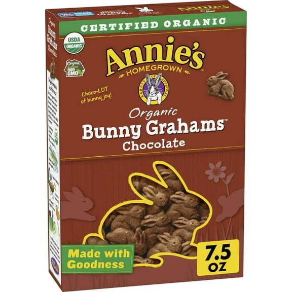 Annie,S Organic Chocolate Bunny Graham Snacks, 7.5 Oz