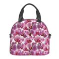 thumbnail image 2 of Goofa Orchids Flowers Pattern Lunch Bag ,Insulated Lunch Box, Small Leakproof Cooler Food Lunch Containers Reusable High Capacity Lunch Tote Bags, 2 of 8