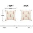 thumbnail image 5 of Christmas Pillow Covers 18x18 Inch Set of 2 White Pink Christmas Tree Decor Throw Pillows Winter Xmas Holiday Outdoor Cushion Cases for Couch Bed Decorations, 5 of 6