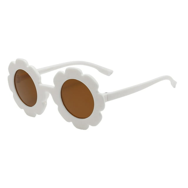 TIEVOSA Jolies Lunettes de Soleil Tournesol Extérieur Mode Teintes pour Tenues Stylées (Blanc)