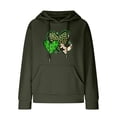 thumbnail image 4 of Waffle Knit Hoodies for Women 2024,Womens St. Patricks Day Hoodie Waffle Knit Cute Gnome Graphic Oversized Sweatshirts Casual Long Sleeve Pullover with Pockets, 4 of 4