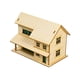 thumbnail image 3 of Casa de madera en miniatura 1/72 sin pintar, escena arquitectónica 3D única terminada Estilo A, 3 of 9