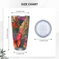 thumbnail image 4 of Cauagu Butterflies On Rocky Cliff Pattern 20oz Tumbler,Stainless Steel Vacuum Insulated Tumbler with Lid Durable Insulated Coffee Mug Thermal Cup with Splash Proof Sliding Lid-Without Straw, 4 of 8