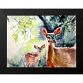 thumbnail image 2 of Kovacs, Anna Brigite 14x12 Black Modern Framed Museum Art Print Titled - Deer in the Sun II, 2 of 5