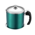 thumbnail image 3 of Naiovety Tanque de almacenamiento de grasa antifugas de contenedor de colador de malla de filtro de lata de aceite de acero inoxidable de 1,3 l, plateado Cocina y Comedor verde Naiovety HA002095-03B, 3 of 6