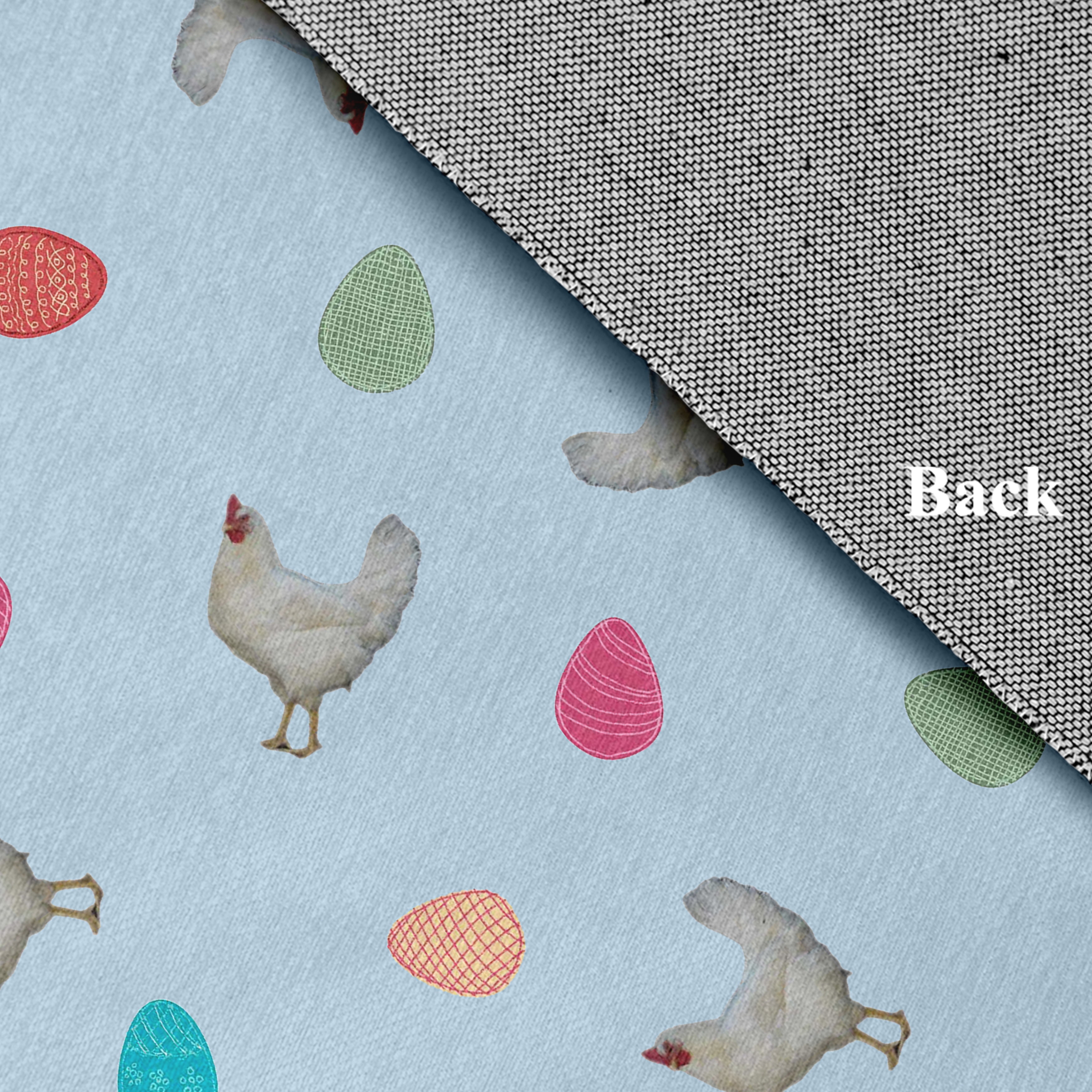 Simply Daisy 2' x 3' Breezeway Green Chickens and Eggs Easter Chenille Rug