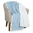 thumbnail image 2 of BNM Fleece Sherpa Reversible Lattice Blanket, Full/Queen, Light Blue, 2 of 7