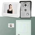thumbnail image 4 of Video Doorbell Intercom with  System, 7in Video Door Phone Night Vision IR CUT 2 Way Audio Remote Unlock Rainproof Doorbell for Home Safety, 4 of 7
