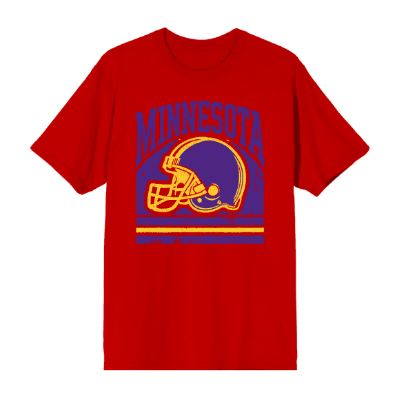 Minneapolis Football Adult Red Crew Neck Short Sleeve Tee-XXL