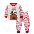 thumbnail image 5 of Conjunto de pijamas para niños y niñas 2021, Papá Noel, pingüino, árbol de Navidad, ropa de dormir para niños, 2 piezas, tops + pantalones, ropa de bebé, pijamas, 5 of 5