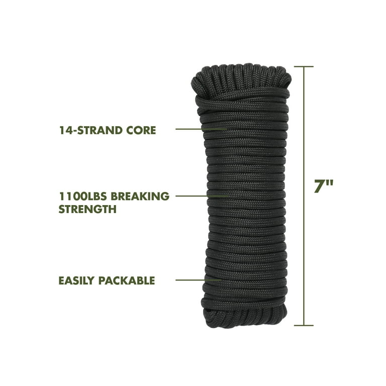 West Coast Paracord Stendibiancheria rivestita in plastica – nucleo in fibra sintetica – corda per asciugatrice multiuso – forte e durevole – progetti artigianali e fai da te – (7/32 pollici, 100 ft