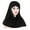 Black, variant on 2 In 1 Elastic Band Headscarf Cap 8 Colors Forehead Cross Sequins Hair Wrap Scarf Hair Accessories