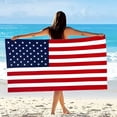 thumbnail image 6 of 4th of July Star Flag Beach Towel - Soft Absorbent Beach Blanket Portable Travel Bath Towel for Pool Swim Gym Picnic Camping Holiday Use, 6 of 7