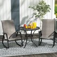 thumbnail image 2 of Outsunny 2 PCS Outdoor Rocking Chairs, Patio Rocking Chairs, Light Brown, 2 of 10
