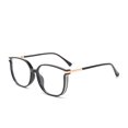 thumbnail image 5 of Gafas de presbicia simples para mujer, marco de té transparente, HD, anti-luz azul, gafas de presbicia, gafas planas adelgazantes de cara grande, 5 of 5