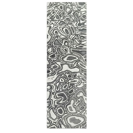 

Walmeck Damascus Steel Billet Sandwich Plate Material Patterned Steel Quenched Smoothed for Make Cutter Multipurpose