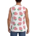 thumbnail image 4 of Goofa Strawberry Printed Men's Sleeveless T-Shirt - Athletic Gym Workout Tank Top for Men - Moisture-Wicking, UPF 30+ Quick-Dry Muscle Tee-3X-Large, 4 of 8