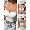 thumbnail image 7 of SLADYGLO Women Scalloped Trim Sweetheart Neck Sleeveless Cropped Tank Top, 7 of 7