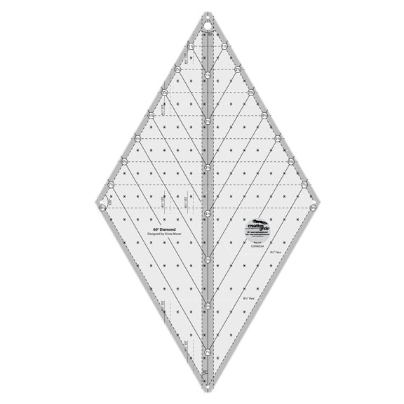 Creative Grids Quilt Ruler 60 Degree Diamond