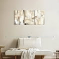 thumbnail image 2 of Elephant Stock Abstract Soft Beige Triptych Wall Art - Horizontal Multi Panel Canvas - Living Room Wall Decor - Abstract Multi Panel - Beige And Brown Decor - 38" x 18", 2 of 8