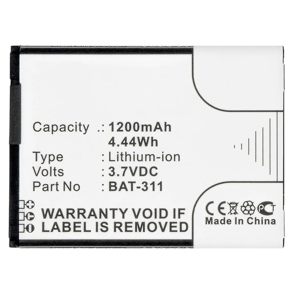 Batteries N Accessories BNA-WB-L3008 Cell Phone Battery - Li-Ion, 3.7V, 1200 mAh, Ultra High Capacity Battery - Replacement for Acer BAT-311 Battery