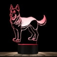 thumbnail image 2 of YSITIAN 3D Wolf Dog Night Light Lamp Illusion Led 7 Color Changing Touch Switch Table Desk Decoration Lamps Acrylic Flat ABS Base USB Cable Toy (Bus) E1116-323, 2 of 5