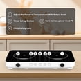 thumbnail image 4 of Advwin Double Induction Cooktop Burner, 1800W Portable Induction Cooktop with 8 Temperature & Power Levels, Timer, Child Lock, Independent 2 Burner Control, Ultra-Thin Design, 4 of 9