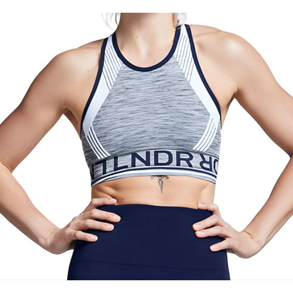 LNDR Women's Marl Aero Classic Sports Bra, Grey, M-L