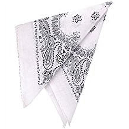 Cowboy Costume 18" White Bandana Head Scarf