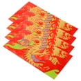 thumbnail image 2 of 4 Pcs Enveloppes Rouges de Festival de Printemps Motif Dragon en Papier Sacs à Argent Rouges pour le Nouvel An, 2 of 9
