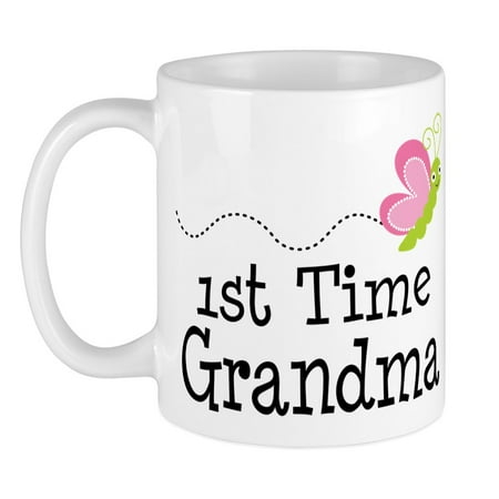 

CafePress - 1St Time Grandma Butterfly Mug - Ceramic Coffee Tea Novelty Mug Cup 11 oz