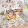 thumbnail image 3 of FULIE Rugs 5'x8'Soft Boho Rug Foldable Carpet Non-Slip Rug for Living Room,Pink, 3 of 7