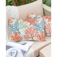 thumbnail image 6 of Ocean Coral Throw Pillow Cover 12 x 20 Inch Decorative Pillow Cover Abstract Boho Gradient Coastal Polka Dots Lumbar Pillowcase Seasonal Rectangle Cushion Case for Couch Sofa Bed Living Room, 6 of 7