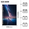 thumbnail image 3 of WOBOGO Milky Way Galaxy Notebook College Horizontal Grid Paper Ink Spill Resistant Water Resistant Cover 8.3x5.7x0.4in, 3 of 8