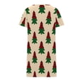 thumbnail image 4 of Wowcloth Woman's Christmas Loungewear Nightgown, Casual Loose-Fit Short Sleeve Design, Soft Sleepwear for Holiday Home Comfort and Daily Relaxation, 4 of 8