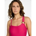 thumbnail image 4 of Time and Tru Women's and Women's Plus One Shoulder One Piece Swimsuit, Sizes XS-3X, Family Swim, 4 of 5