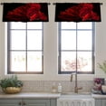 thumbnail image 3 of LALILO Kitchen Curtain Valance Red Color Fish Fish Rod Pocket Window Curtain 52"x 18" Set of 2, 3 of 7