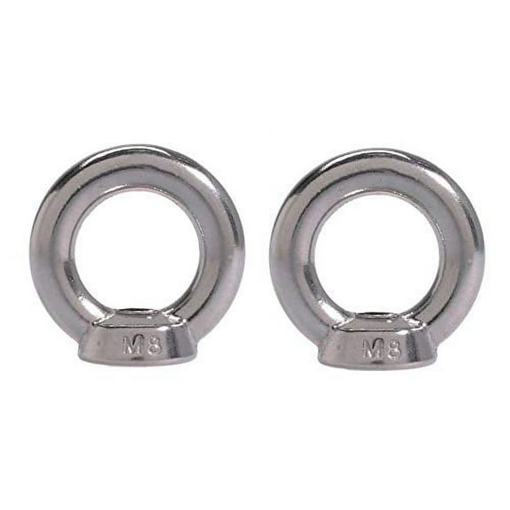 2 Pieces Stainless Steel 316 Lifting Eye Nut 1/4" UNC Heavy Duty Marine Grade