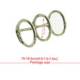 thumbnail image 2 of 1 Set Book Rings Metal Loose with Good Resistance Silver Three Consecutive Circle DIY Kit Stationery Accessories for Documents 15mm, 2 of 6