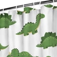 thumbnail image 3 of White Green Dinosaurs Pattern Shower Curtain 36"x72" ,Bathroom Decorative Shower Curtains Set with 12 Hooks,Modern Waterproof Washable Shower Curtain, 3 of 6