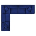 thumbnail image 3 of Modway Commix Down Filled Overstuffed Performance Velvet 6-Piece Sectional Sofa in Navy, 3 of 10