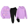 thumbnail image 3 of SJLDQY Toddler Boys Outfit Set 2 Peice Clothes Sets For kids Bowknot Graphic Long Sleeve Pullover Hoodies Sweatpants Soft Loose Cozy Spring Fall Clothing Set, 3 of 6