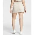 thumbnail image 3 of BAR III Womens Beige Unlined Ruffled Pull On Mini Cocktail A-Line Skirt L, 3 of 3