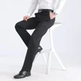 thumbnail image 3 of Pantalones de verano de poliéster para hombre, pantalones de traje rectos para hombre, pantalones ajustados con trenzas, ropa de trabajo coreana, reseñas, muchas ofertas de ropa vintage, 3 of 4