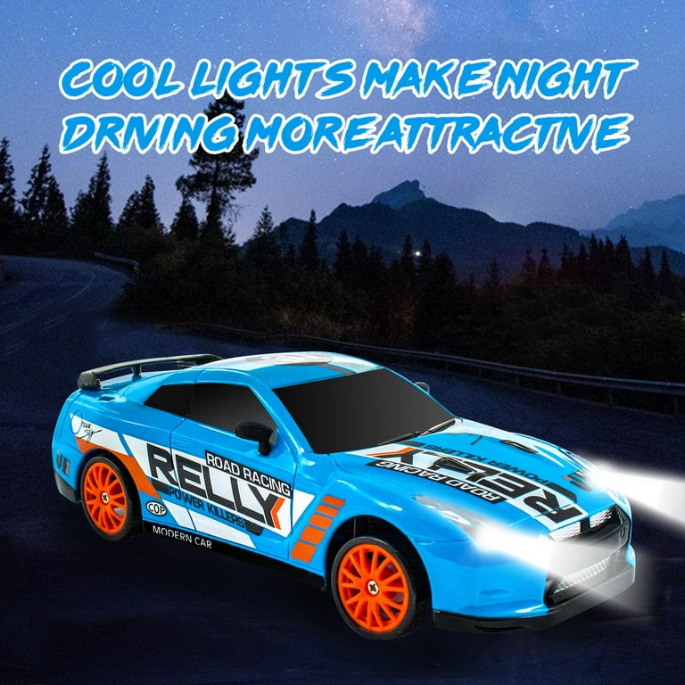 Remote Control Car RC Drift 2.4GHz 1:24 Scale 4WD 15KM/H High Speed Model  Vehicle with LED Lights Drifting Tire Racing Sport Toy for Adults Boys  Girls