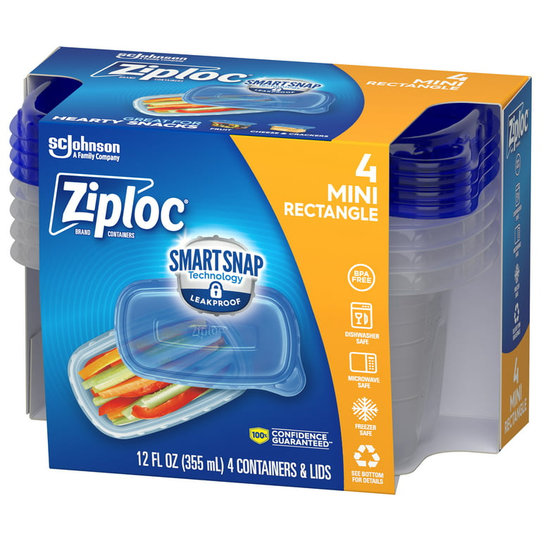 Ziploc®, Mini Rectangle Containers, Ziploc® brand