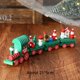 thumbnail image 1 of Adorno navideño de tren de madera, decoración de Feliz Navidad para la mesa del hogar, regalos de Navidad de Noel Natal, Feliz Año Nuevo 2023, 1 of 4