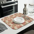thumbnail image 3 of Pioneer Flower Floral Print Pattern Kitchen Dish Drying Mat 1 Pack, Ultra Absorbent Microfiber Drainer Mat, 16"x18", 3 of 6