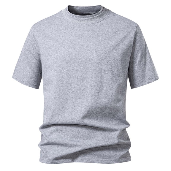 VSSSJ Men's Workout T-Shirts Regular Fit Cotton Crew Neck Short Sleeve Tee Basic Solid Lightweight Breathabke Athletic Tees Tops Gray XXXL